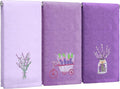 Lavender Floral Hand Towels Farmhouse Purple Lavender Bathroom Decor 14x29 Inch by Tingjoo