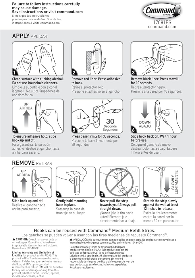 Command Medium Designer Hooks, 9 Hooks and 12 Strips, Damage-Free Hanging Wall - Image 10