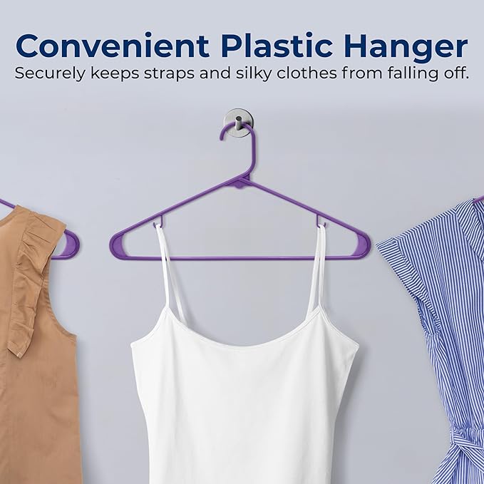 SereneLife 30 Pack Plastic Clothes Hangers – Ultra Lightweight Slim Non Slip - Image 6