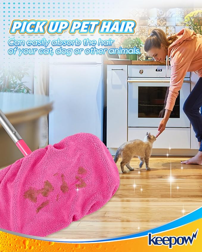 Keepow 8 Pack Reusable Mop Pads Compatible - Image 7