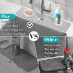 Stone Faucet Mat for Kitchen Sink, 23.6" Diatomite Drying Stone Kitchen Sink - Image 5