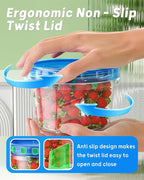 6 Pack-17oz Freezer Storage Containers, Plastic Food Storage Containers - Image 3