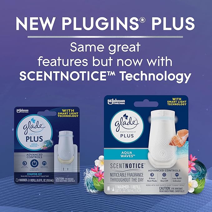 Glade PlugIn Plus Air Freshener Starter Kit, Scented Oil - Image 3