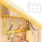 Over The Door Hooks Organizer, Coat Rack Over The Door Storage Hanger Towel Rack - Image 5