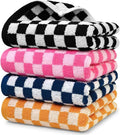 Jacquotha Hand Towels 4 Pack, Cotton Decorative Bathroom Hand Towel & Checkered by Jacquotha
