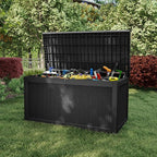310 Gallon Lockable Outdoor Storage Box – Waterproof Resin Deck Box for Patio Furniture, Garden Tools, Pool Accessories (Black) - Image 7