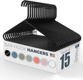 Neaties Plastic Hangers 15 Pack – Made in The USA – 6lb Capacity Standard by NeatiesHangers