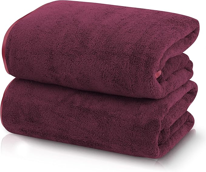TENSTARS Silk Hemming Bath Towels by TENSTARS