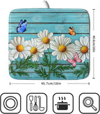Spring Daisy Floral Dish Drying Mat - Image 2