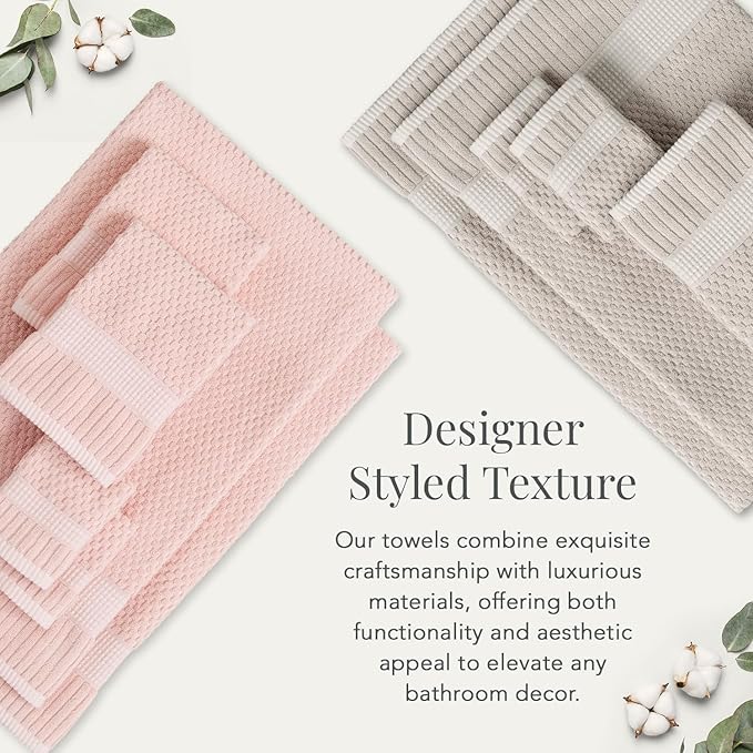 NY Loft 100% Cotton Hand Towel 6 Pack Hand Towel Set | Super Soft & Absorbent - Image 5