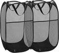 2 Pack Pop Up Laundry Hampers, Collapsible Mesh Laundry Basket, Foldable by Buenod