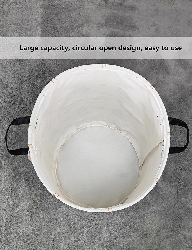 QUEENLALA Large Storage Basket, Laundry Hamper/Bathroom/Home Decor/Collapsible - Image 7