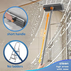 Floor Scrubbing Brush with Squeegee, 2 in 1 Grout Brush with 54" Adjustable - Image 4