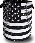 Baseball Textures Laundry Basket Foldable Oxford Cloth American Flag Laundry by Unknown