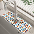 Mid-Century Drop Shapes Kitchen Sink Splash Guard Mat Absorbent Fast Drying Mat by Unknown