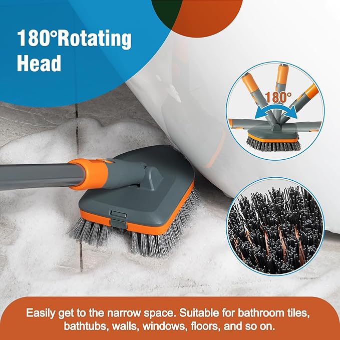 Floor Scrub Brush Tile Tub Scrubber Brush - Image 5