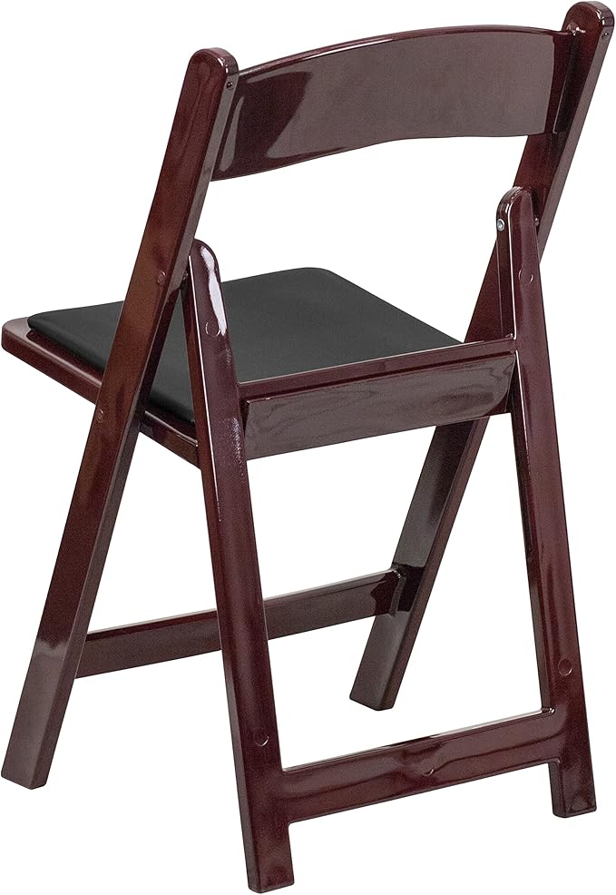 Flash Furniture Hercules Series Folding Chairs for Weddings and Formal Events, Stackable Commercial Event Seats with 1,000-lb. Static Weight Capacity, Set of 4, Red Mahogany - Image 13