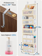 JARLINK Over The Door Organizer Storage, 5 Shelf Hanging Door Organizer - Image 2