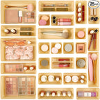 Vtopmart 25 PCS Plastic Drawer Organizers Set, 4-Size Versatile Bathroom and by Vtopmart