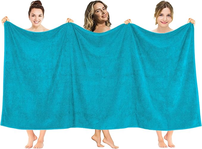 American Soft Linen 100% Cotton 600 GSM Turkish 40x80 Oversized Bath Towel Sheet by AmericanSoftLinen