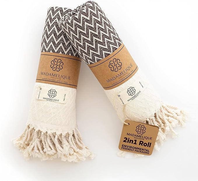 Madamelique Exclusive Hand Towels Set of 2-18 x 40 Inches by Madamelique