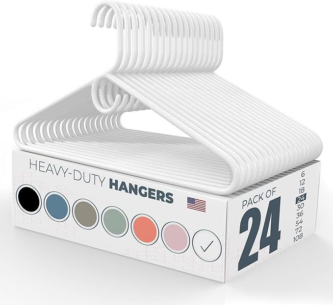 Neaties Heavy Duty Clothes Hangers 20 Pack – Made in The USA – 8lb Capacity by NeatiesHangers