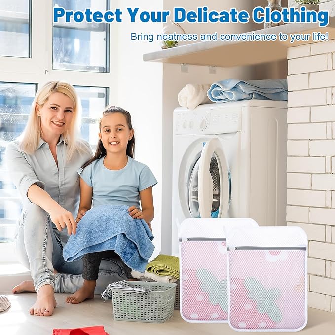 4-Pack Durable Honeycomb Mesh Laundry Bags - Image 9