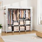 VTRIN Portable Closet for Hanging Clothes 67 Inch Wide Large Capacity Portable - Image 8