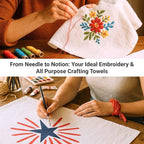 Flour Sack Towels | Tea Towel for Crafts| Cotton Blank Towel for Embroidery| - Image 3