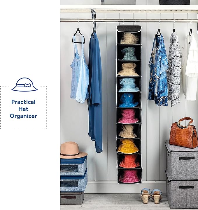 ZOBER Hanging Closet Organizer, 10-Shelf - Image 9