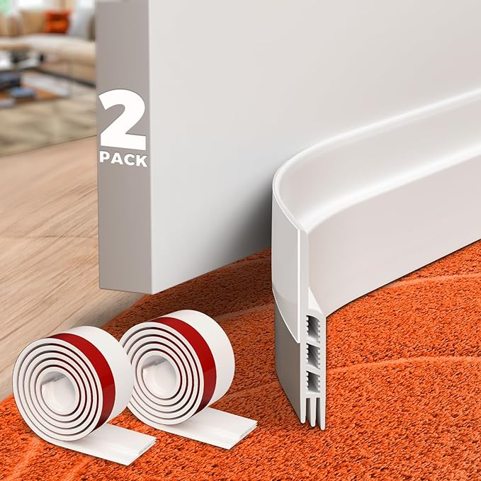 Holikme 2 Pack Door Draft Stopper Sheets, Rolls & Strips Under Door Draft by Holikme