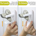 Door Lever Lock – Prevents Toddlers from Opening Doors – Easy One-Hand Operation - Image 2