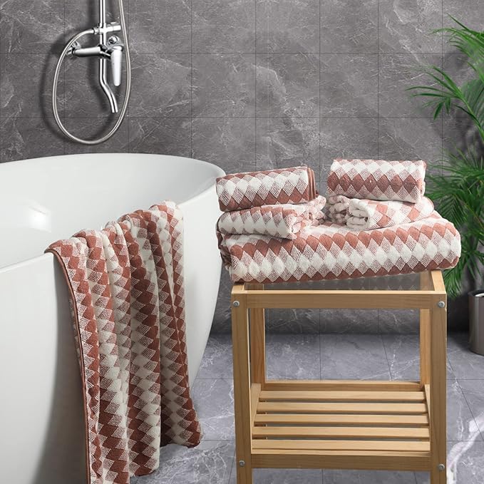 Bath Towel Set 4 Pack-35x70 Towel, Extra Large Bath Sheet Ultra Soft Bathroom - Image 3