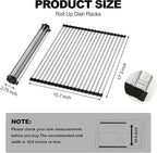 NEZUIBAN Dish Drying Rack with Roll Up and Over Sink - Image 3