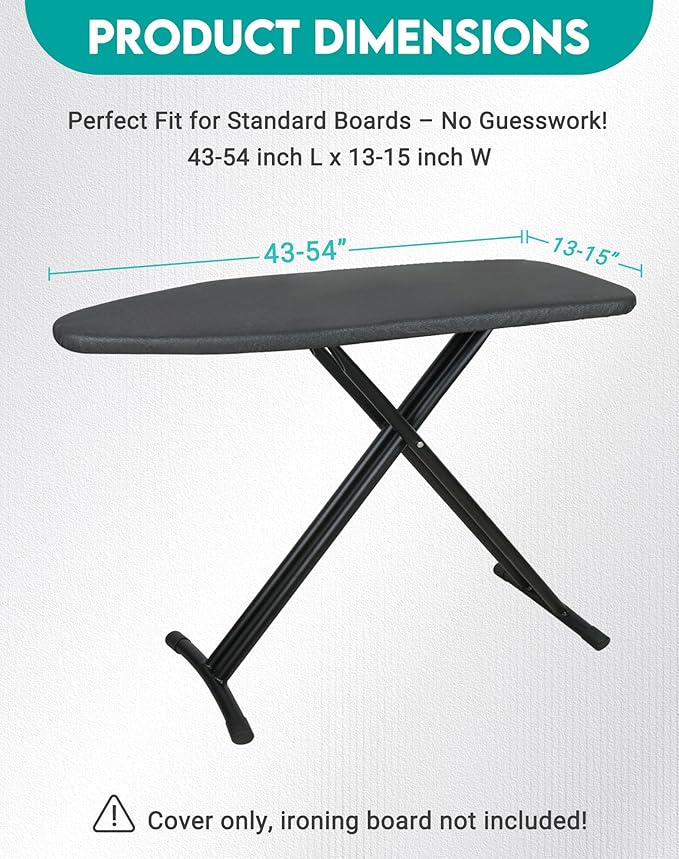 2025 Reinforced Ironing Board Cover and Pad, 15x54 Standard Size, Extra Thick - Image 7