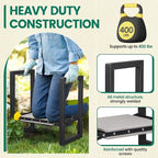 Garden Kneeler and Seat - Heavy Duty Folding Garden Stool with Handles, Stable Kneeling Device Bench Chair Gardening Tools Gifts for Women Men Seniors Gardeners Outdoor Weeding Planting - Image 6
