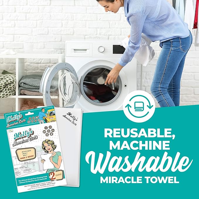 Molly's Marvelous Cloth, Streak-Free, Lint-Free Microfiber Cleaning Cloth - Image 6