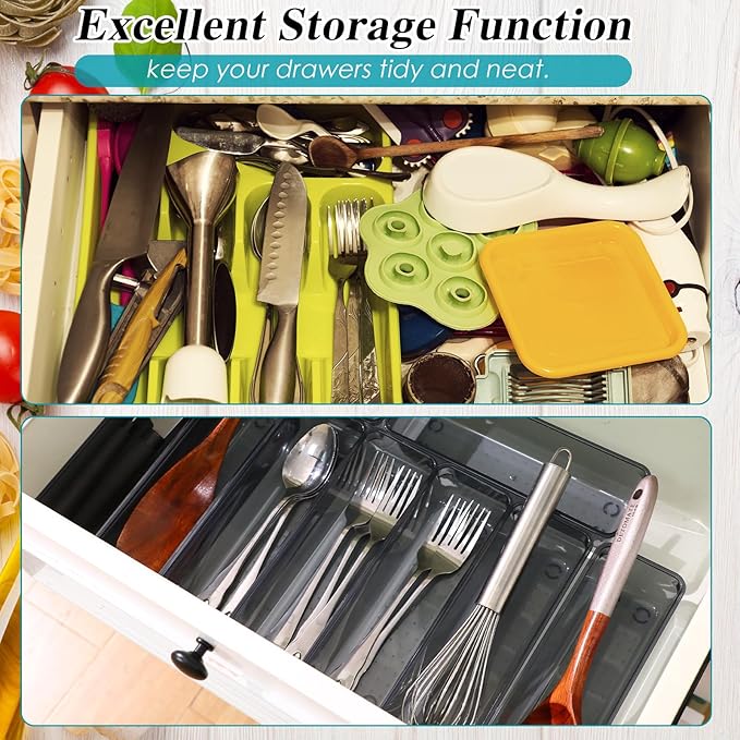 Maitys 12 Pcs Clear Drawer Organizer 9 x 3 x 2 Inches Plastic Rectangle Trays - Image 5