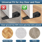 4 Pcs Heavy Duty Door Stopper for Bottom of Door, Aluminum & Rubber Door Stop - Image 3