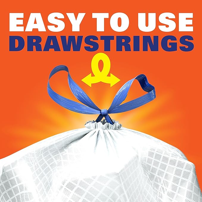 Hefty Ultra Strong 13 Gallon Trash Bags, Tall Kitchen Trash Bags 13 Gallon Size - Image 6