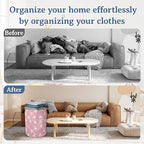 Cute Ballet Dancer Laundry Basket, Foldable Oxford Cloth Pink Laundry Hamper - Image 5