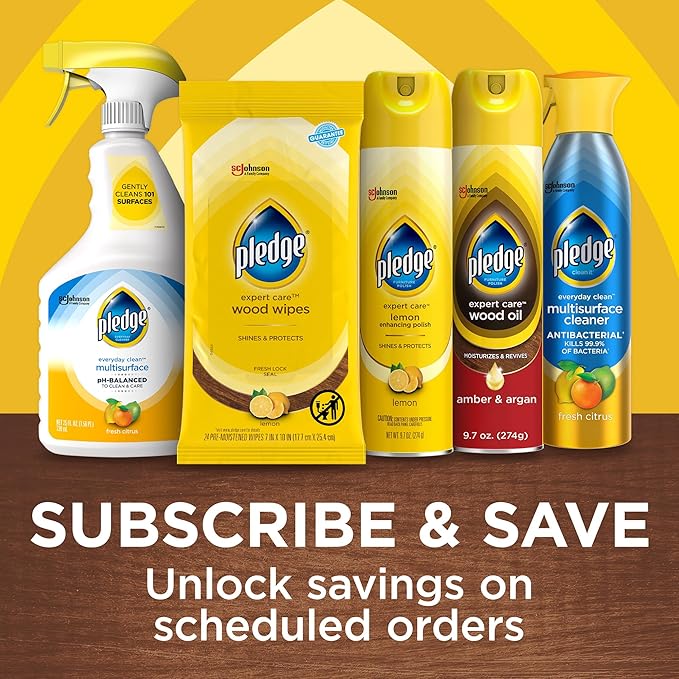 Pledge Expert Care Enhancing Wood Wipes, Lemon Scent - Image 10