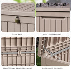 DRATO 280 Gallon Deck Box, Waterproof Resin Large Outdoor Storgae Box for Patio Furniture, Patio Cushions, Gardening Tools, Pool Supplies, Lockable（Gray，280 Gallon） - Image 5