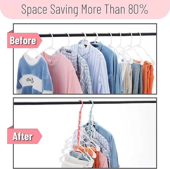 Mr. Pen- Space Saving Hangers for Clothes, Playful Pop Colors, Plastic Multi - Image 6