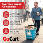 dbest products Bigger GoCart Grocery Cart Rolling Shopping Laundry Basket on - Image 7