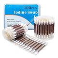 100 Disposable Iodophor Swabs Outdoor Supplies Medical Cotton Swabs Iodine by Datojing