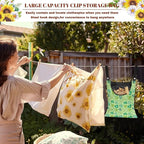 Clothes Pin Hanging Bag with Hanging Rope 14.5 X 12 Inch Clothespin Bag - Image 5