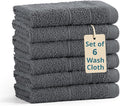 Casa Platino Wash Cloths Pack of 6-100% Cotton Washcloths by CasaPlatino