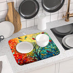 Colorful Spring Tree Bird Dish Drying Mats - Image 6