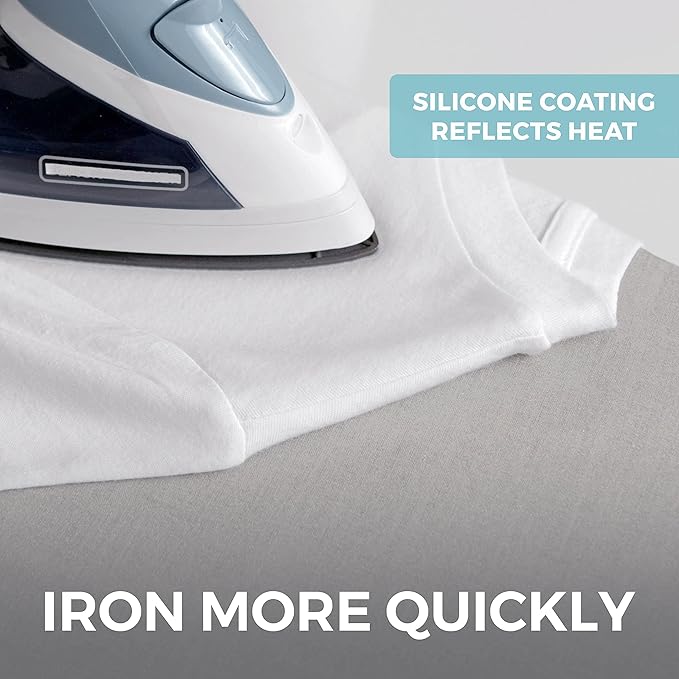 HOME GENIE Ironing Board Cover, Extra Thick Padding, Scorch Resistant Silicone - Image 2
